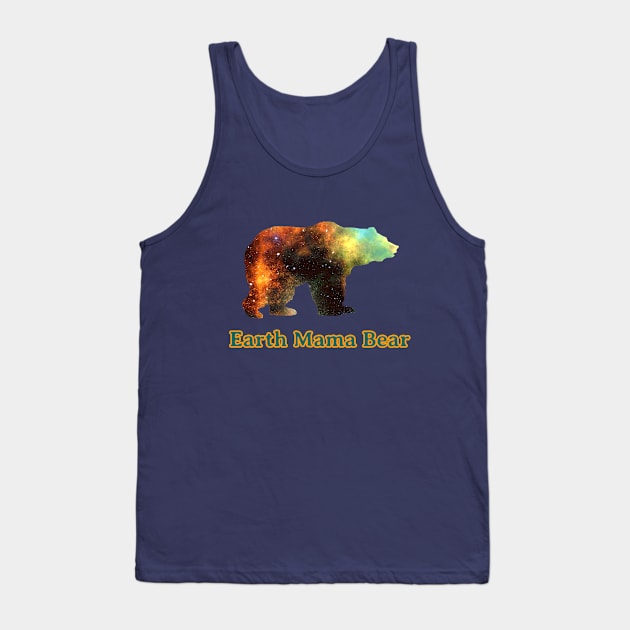 Earth Mama Bear Galaxy Colorful Birthday Gift Tank Top by klimentina